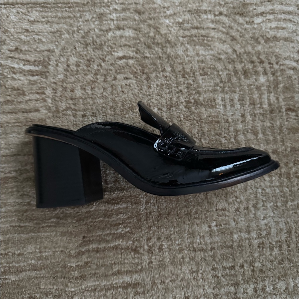 Dolce Vita Black Patent Leather Mules